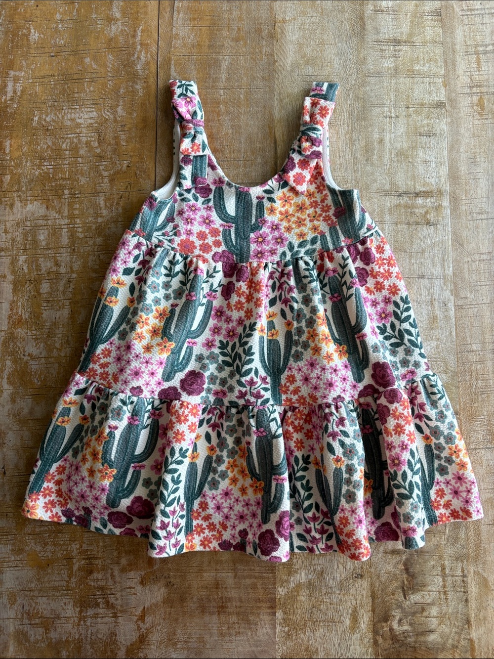 Sincerely Jules Floral Cactus Sundress 2t